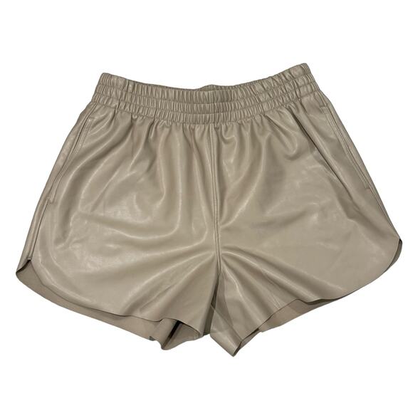 Abercrombie & Fitch Pants - NWT Abercrombie & Fitch Taupe Vegan Leather Shorts, Women’s Size Medium
